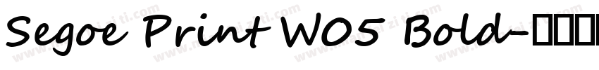 Segoe Print W05 Bold字体转换